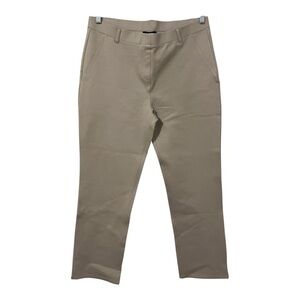 Quince Pants Women’s Large Petite LP Beige Ecru Ultra-Stretch Ponte Straight Leg